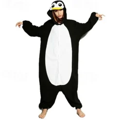 Adults' Patchwork Onesie Costume Carnival Costume Penguin Onesie Pajamas Kigurumi Pajamas Pajamas Funny Costume For Men and Women Carnival Cartoon