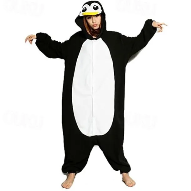 Adults' Patchwork Onesie Costume Carnival Costume Penguin Onesie Pajamas Kigurumi Pajamas Pajamas Funny Costume For Men and Women Carnival Cartoon