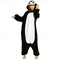 Adults' Patchwork Onesie Costume Carnival Costume Penguin Onesie Pajamas Kigurumi Pajamas Pajamas Funny Costume For Men and Women Carnival Cartoon