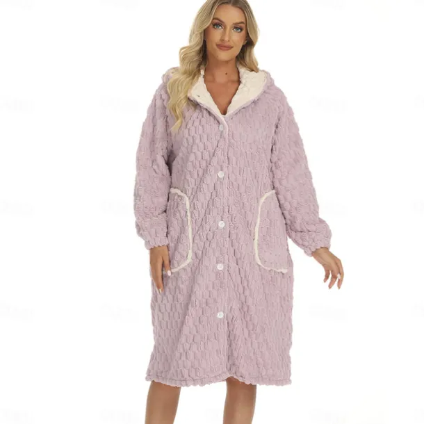 Adults' Solid Color Onesie Pajamas Oversized Hoodie Blanket Wearable Blanket With Pocket Onesie Pajamas Kigurumi Pajamas Cute For Men and Women Carnival Masquerade Cartoon