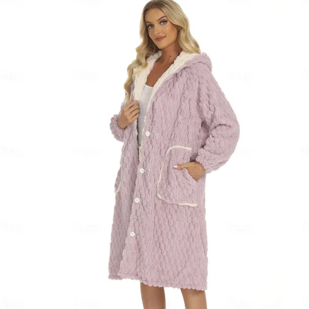 Adults' Solid Color Onesie Pajamas Oversized Hoodie Blanket Wearable Blanket With Pocket Onesie Pajamas Kigurumi Pajamas Cute For Men and Women Carnival Masquerade Cartoon