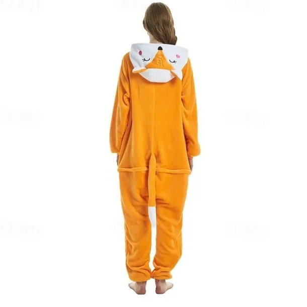 Adults' Solid Colored Kigurumi Pajamas Fox Onesie Pajamas Kigurumi Pajamas Funny Costume For Men and Women Christmas Halloween Carnival Cartoon