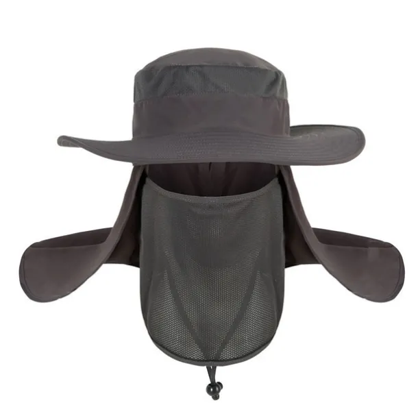 Adults' Wide Brim Sun Hat Bucket Hat with Neck Face Flap Cover UV Protection Anti-Mosquito Hat for Fishing Hiking Outdoor