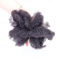 Afro Kinkys Bulk Human Hair Afro Kinkys Bulk 100% Human Hair for Micro Loc Mini Twists,30 Gram Each Package Human Hair Afro Kinky Bulk Can be Dyed and Bleached