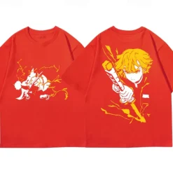 Agatsuma Zenitsu T-shirt Anime Graphic For Couple's Men's Women's Adults' Saint Patrick's Day Hot Stamping Casual Daily