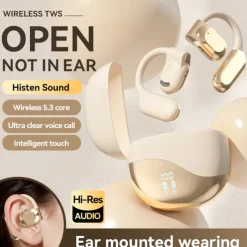 AI Translation Headset - Wireless Real-time translation in 144 languages Active noise cancellation Touch controls Condenser microphone Type-C charging for business travel and social interaction