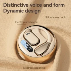 AI Translation Headset Wireless Earbuds Supports 144 Languages Coconut Ball Design USB Type-C Charging Rechargeable Li-Polymer Battery for Language Learning and Everyday Use