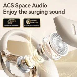 AI Translation Headset Wireless Earbuds Supports 144 Languages Coconut Ball Design USB Type-C Charging Rechargeable Li-Polymer Battery for Language Learning and Everyday Use