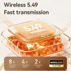 AI Translation Headset Wireless Earbuds Supports 144 Languages Coconut Ball Design USB Type-C Charging Rechargeable Li-Polymer Battery for Language Learning and Everyday Use