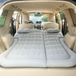 Air Mattress Camping Bed Cushion Pillow Inflatable Thickened Car Air Bed Mattress with Electric Air Pump Portable Sleeping Pad for Travel Camping