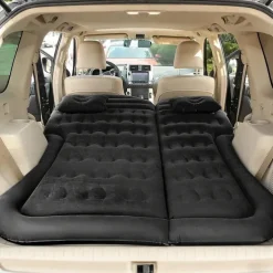 Air Mattress Camping Bed Cushion Pillow Inflatable Thickened Car Air Bed Mattress with Electric Air Pump Portable Sleeping Pad for Travel Camping