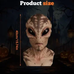 Alien Halloween Mask Halloween Props Realistic Mask Funny Scary Costume Adults' Men's Women's Halloween Carnival Mardi Gras Easy Halloween Costumes Dress Up