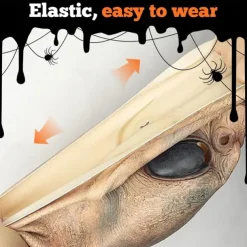 Alien Halloween Mask Halloween Props Realistic Mask Funny Scary Costume Adults' Men's Women's Halloween Carnival Mardi Gras Easy Halloween Costumes Dress Up