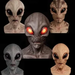 Alien Halloween Mask Halloween Props Realistic Mask Funny Scary Costume Adults' Men's Women's Halloween Carnival Mardi Gras Easy Halloween Costumes Dress Up
