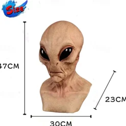 Alien Halloween Mask Halloween Props Realistic Mask Scary Costume Adults' Men's Women's Halloween Carnival Mardi Gras Easy Halloween Costumes Dress Up