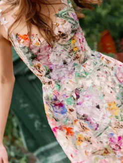 A-Line Cocktail Dresses Elegant Dress Formal Party Wear Tea Length Short Sleeve Scalloped Neckline with Embroidery Dresses Race Day Dress