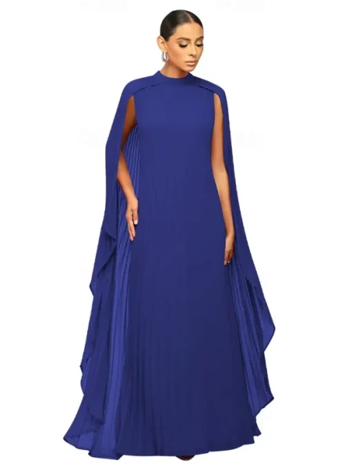 A-Line Quinceanera Dresses Elegant Dress Formal Wedding Floor Length Long Sleeve High Neck Chiffon with Pleats