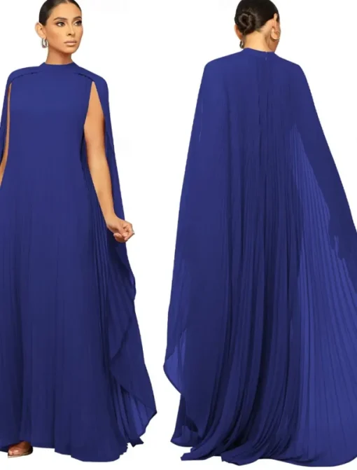 A-Line Quinceanera Dresses Elegant Dress Formal Wedding Floor Length Long Sleeve High Neck Chiffon with Pleats