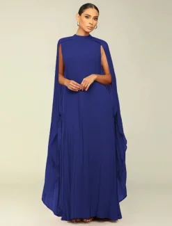 A-Line Quinceanera Dresses Elegant Dress Formal Wedding Floor Length Long Sleeve High Neck Chiffon with Pleats