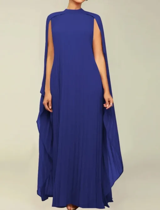 A-Line Quinceanera Dresses Elegant Dress Formal Wedding Floor Length Long Sleeve High Neck Chiffon with Pleats