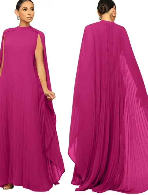 A-Line Quinceanera Dresses Elegant Dress Formal Wedding Floor Length Long Sleeve High Neck Chiffon with Pleats