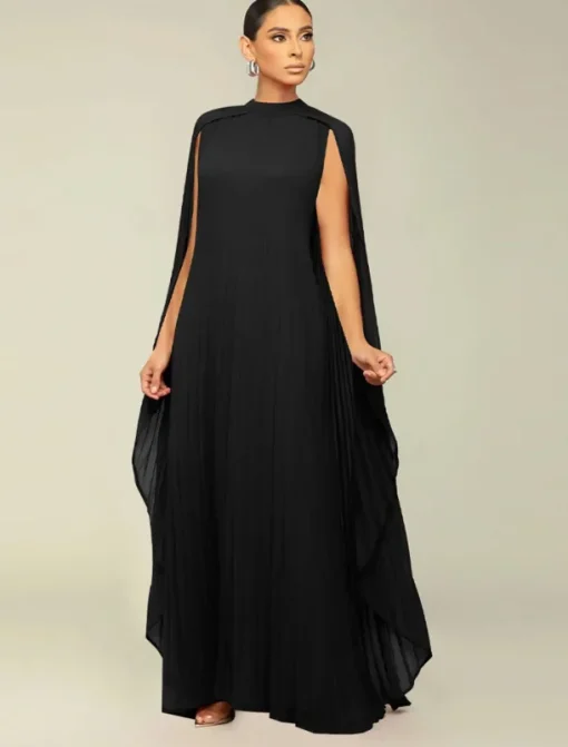 A-Line Quinceanera Dresses Elegant Dress Formal Wedding Floor Length Long Sleeve High Neck Chiffon with Pleats