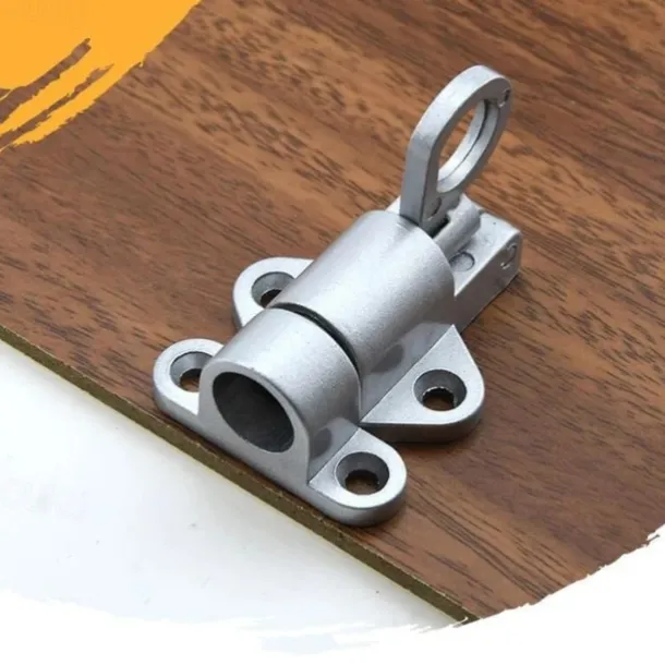Aluminum Alloy Bolt Lock Self-Closing Automatic Latch Window Gate Security Pull Ring Spring Bounce Door Bolt Latch Lock