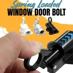Aluminum Alloy Bolt Lock Self-Closing Automatic Latch Window Gate Security Pull Ring Spring Bounce Door Bolt Latch Lock