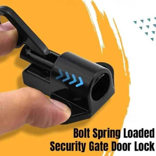 Aluminum Alloy Bolt Lock Self-Closing Automatic Latch Window Gate Security Pull Ring Spring Bounce Door Bolt Latch Lock