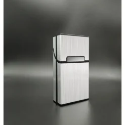 Aluminum Alloy Cigarette Case, 20-Capacity, Moisture and Crush Resistant, Unique Men's Gift, Metal Aluminum Alloy Construction Stylish Creative