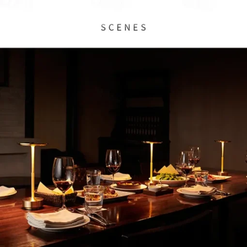 Aluminum Cordless Table Lamp Type-C Rechargeable Bedside Lamp with 3-Levels of Dimming Bedroom Living Room Restaurant