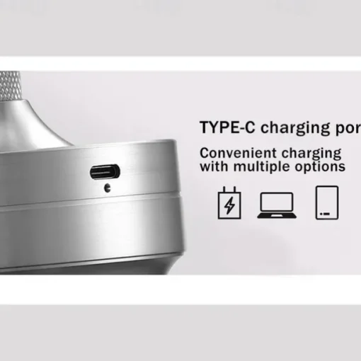 Aluminum Cordless Table Lamp Type-C Rechargeable Bedside Lamp with 3-Levels of Dimming Bedroom Living Room Restaurant