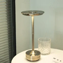 Aluminum Cordless Table Lamp Type-C Rechargeable Bedside Lamp with 3-Levels of Dimming Bedroom Living Room Restaurant