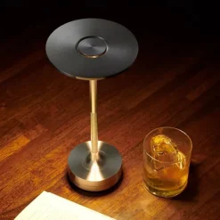 Aluminum Cordless Table Lamp Type-C Rechargeable Bedside Lamp with 3-Levels of Dimming Bedroom Living Room Restaurant