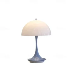 Aluminum Table Lamp Mushroom Shaped Rechargeable Stepless Dimming Indoor Bedroom Restaurant Bar Decoration Atmosphere Lamp Type-C