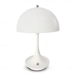 Aluminum Table Lamp Mushroom Shaped Rechargeable Stepless Dimming Indoor Bedroom Restaurant Bar Decoration Atmosphere Lamp Type-C