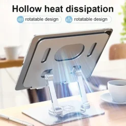 Aluminum Tablet Stand Folding Aluminum Profile 360 Rotation Hollow Cooling Stand