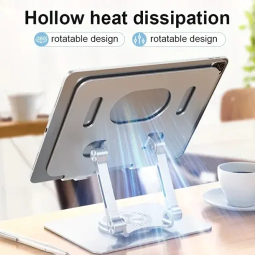 Aluminum Tablet Stand Folding Aluminum Profile 360 Rotation Hollow Cooling Stand
