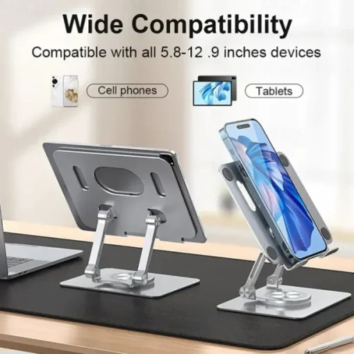 Aluminum Tablet Stand Folding Aluminum Profile 360 Rotation Hollow Cooling Stand