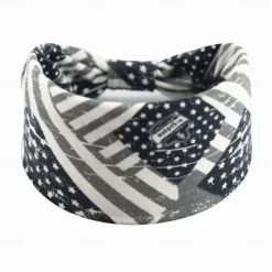American Flag Headbands for Women 4th of July Patriotic Twisted Hair Band Red White Blue Stretchy Athletic Hair Accessories for USA Independence Day Memorial Day