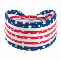 American Flag Headbands for Women 4th of July Patriotic Twisted Hair Band Red White Blue Stretchy Athletic Hair Accessories for USA Independence Day Memorial Day