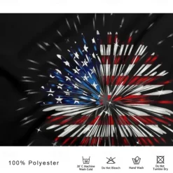 American Independence Day Men's American Flag Veterans Polo Shirts Golf Shirt Short Sleeve Polo Shirts Collared Shirts Streetwear Vacation Wear Party Outfits Buttons 3D Print Spring & Summer Black