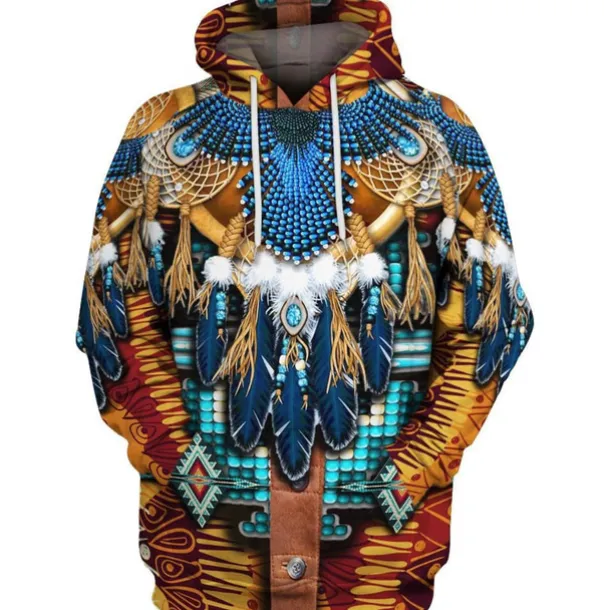 American Indian American Indian Cosplay Costume Hoodie Anime 3D Printing Harajuku Graphic For Men's Women's Adults' Back To School