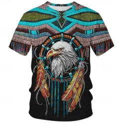 American Indian Native American T-shirt Anime Cartoon Anime 3D 3D Harajuku Graphic For Couple's Men's Women's Adults' Masquerade Back To School 3D Print
