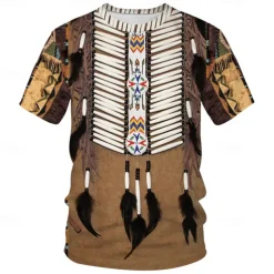 American Indian Native American T-shirt Anime Cartoon Anime 3D 3D Harajuku Graphic For Couple's Men's Women's Adults' Masquerade Back To School 3D Print