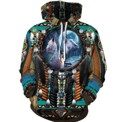 American Indian Native American Hoodie 3D Harajuku Graphic Kawaii For Men's Women's Adults' Halloween Carnival 3D Print
