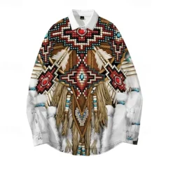 American Indian Native American Blouse / Shirt Print Graphic For Couple's Men's Women's Adults' 3D Print Casual Daily