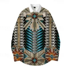 American Indian Native American Blouse / Shirt Print Graphic For Couple's Men's Women's Adults' 3D Print Casual Daily