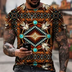 American Indian T-shirt Print 3D Graphic For Men's Adults' Masquerade 3D Print Casual Daily