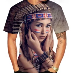 American Indian T-shirt Print 3D Graphic For Men's Adults' Masquerade 3D Print Casual Daily
